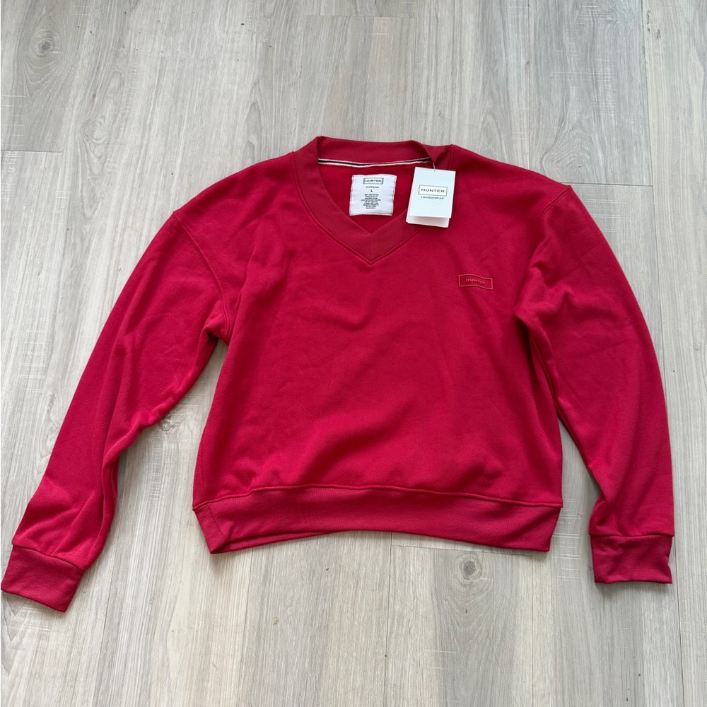 Hunter Red V-Neck Sweater